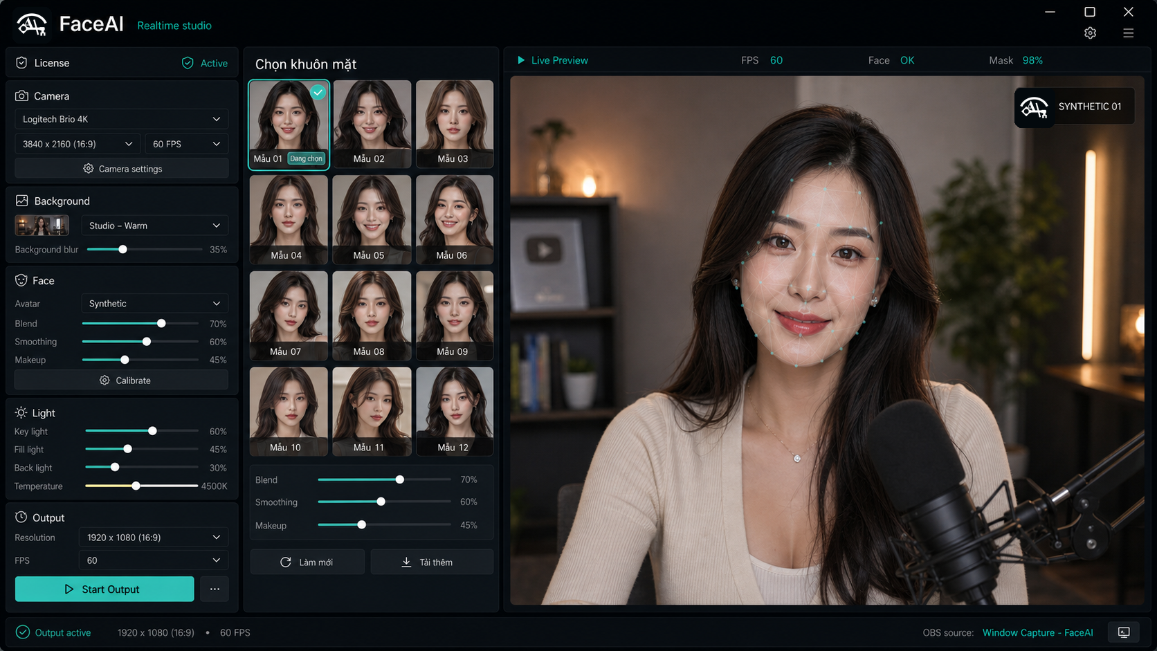 Synthetic face picker